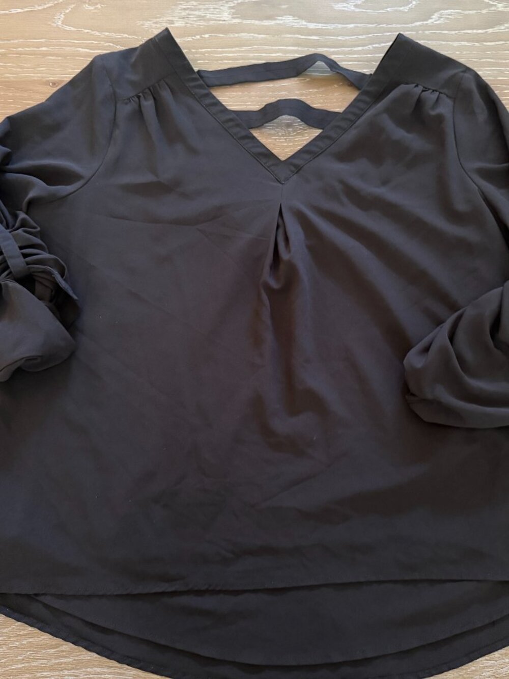 Womens Stitch Fix 41 Hawthorn black sena bar back blouse shirt top size XL